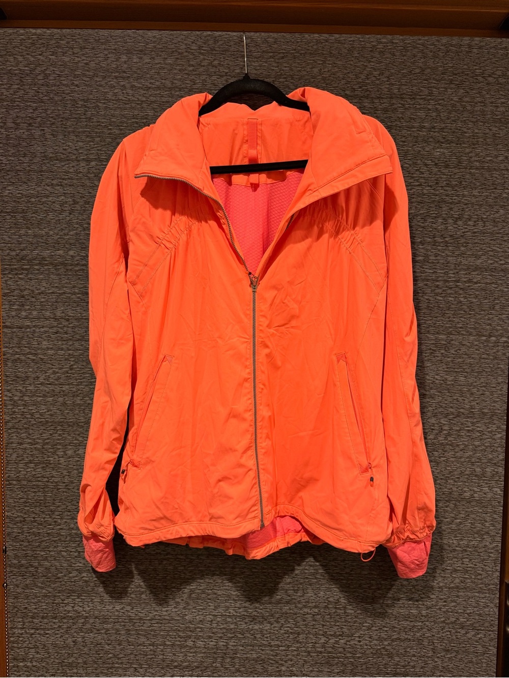 Lululemon Women’s Lightweight Hooded Windbreaker Jacket - Bright Coral